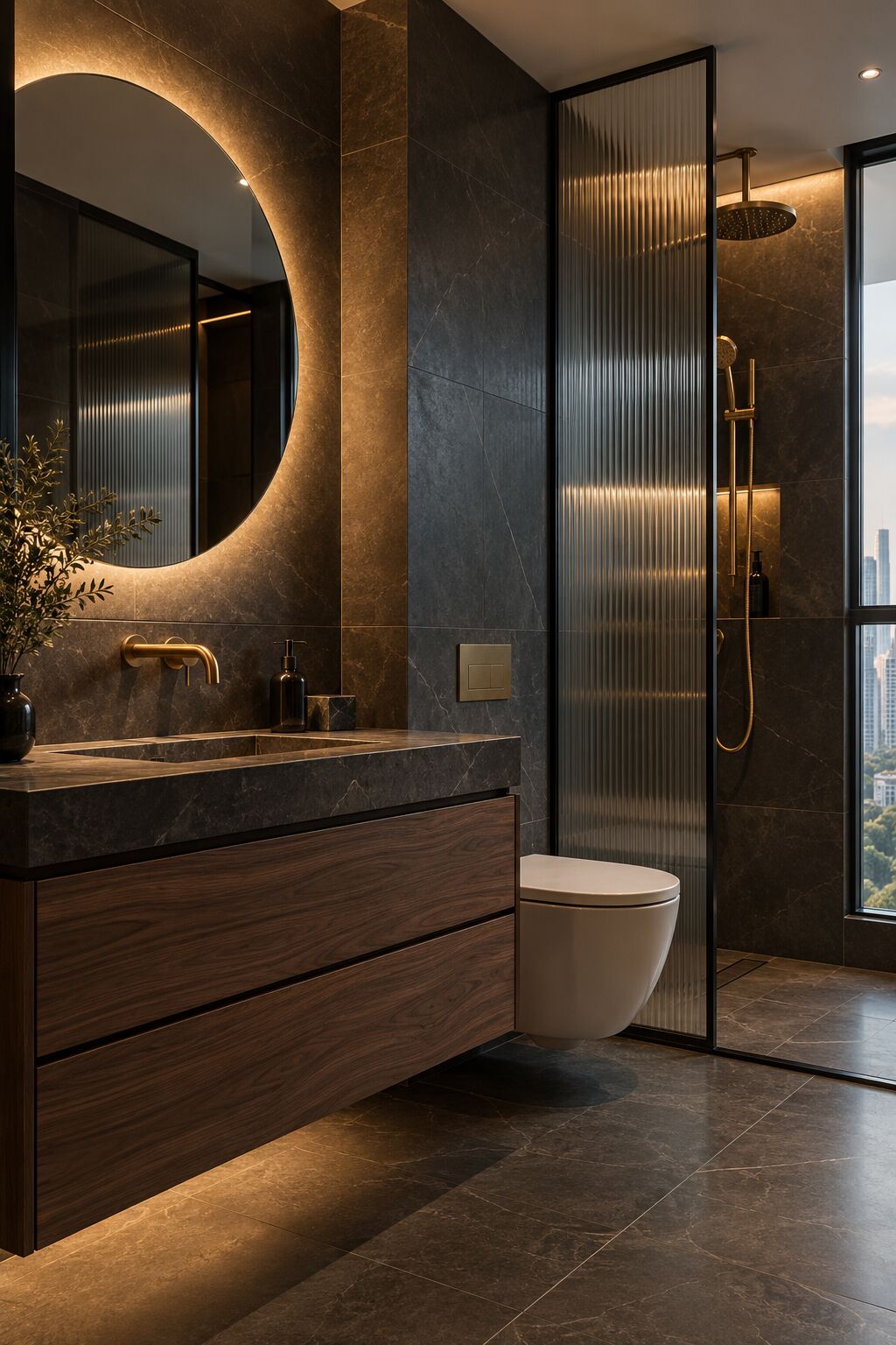 Condo bathroom, concept visual